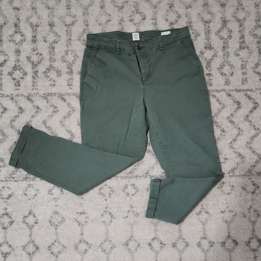 GAP Green Cropped Ankle Jeans
